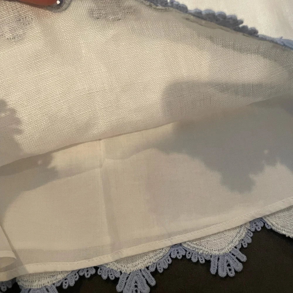 Zimmermann Raie Crochet Trim Linen Shorts SIZE AU 4 ( US 10 to 12) - Picture 9 of 12